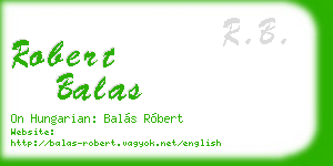 robert balas business card